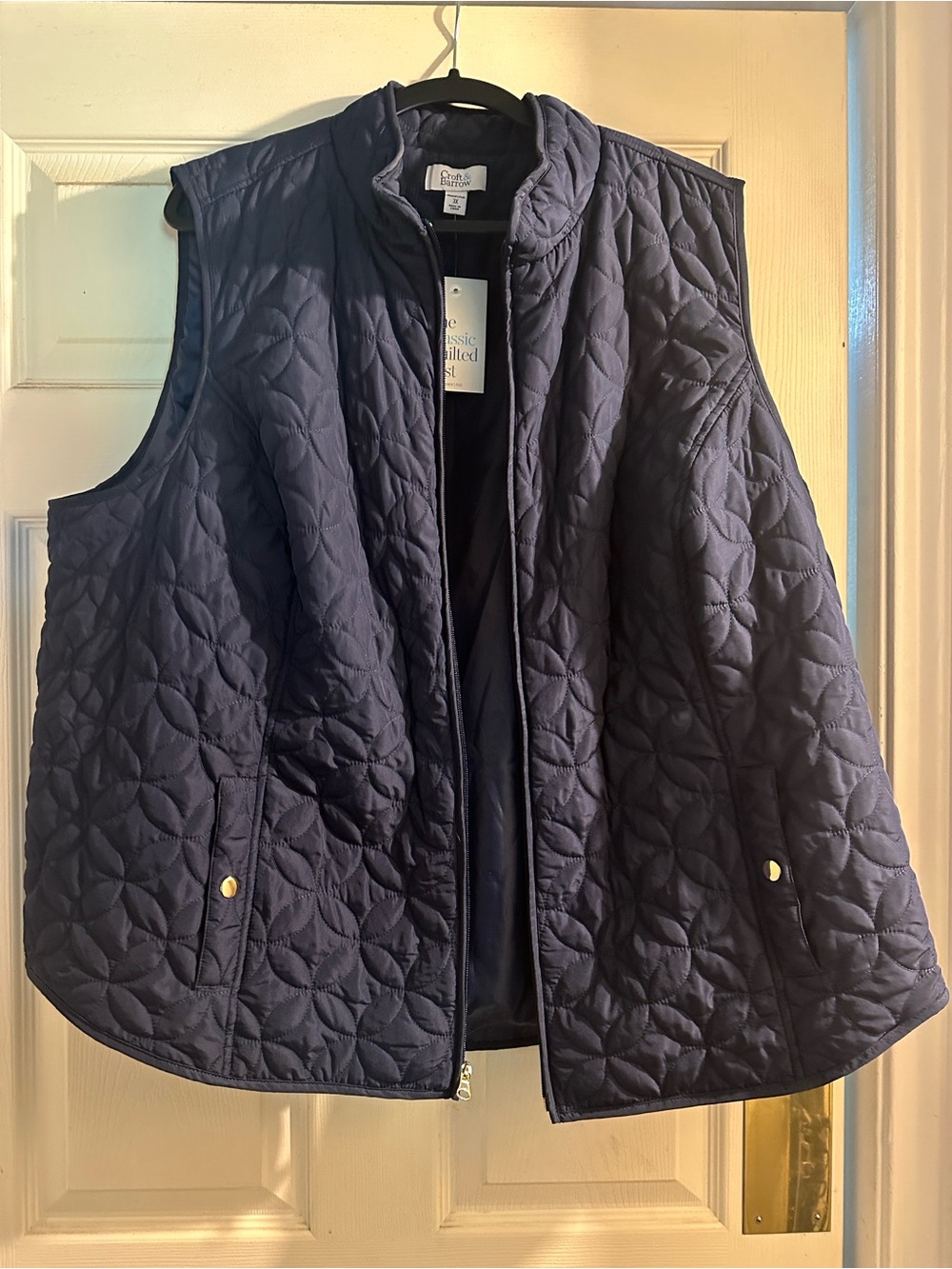 croft & barrow Quilted Dark Navy Vest size 3XL